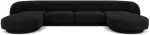 Diivan Micadoni Home Miley Velvet Panoramic, must v., 334 x 115 cm x 74 cm