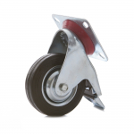 K&auml;ru ratas koos plaadiga Haushalt ST18100, &Oslash; 10 cm, piduriga, must v./hall v.