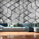 Fototapeet Artgeist Grey Triangles, 70 cm x 100 cm