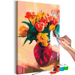 Maalimine numbrite j&auml;rgi Artgeist Tulips In Red Vase MA_0430, mitmev&auml;rviline, 40 x 60 cm