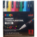 Tekstimarker Posca PC-3M, 0.9 - 1.3 mm, mitmev&auml;rviline, 8 tk