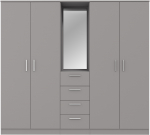 Riidekapp Forte PXRS751-A11, hall, 199 cm x 52.7 cm x 181 cm