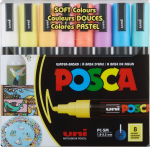 Universaalne markerite komplekt Posca PC-5M, &uuml;hepoolsed, mitmev&auml;rviline, 8 tk