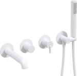 Vannisegisti koos du&scaron;ikomplektiga Deante Silia, valge v.