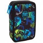 Pinal, koos tarvikutega CoolPack Jumper 2 Skate Night, 19.5 cm x 12.5 cm, sinine/must/roheline