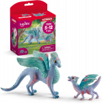 Kujukeste komplekt Schleich Bayala Flower Dragon, 2 tk, violetne v.