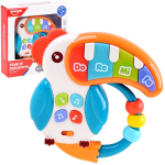 Interaktiivne m&auml;nguasi, papagoi Huanger Musical Instrument, 15 cm, mitmev&auml;rviline