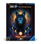 Pusle Ravensburger Glow In The Dark Lunar Wolf, 49 cm x 36 cm, 500 tk, mitmev&auml;rviline