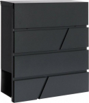Postkast, must v., 10.5 cm x 37 cm x 37 cm
