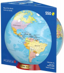 Pusle Eurographics World Map Metal Box, 33 cm x 48 cm, 550 tk, mitmev&auml;rviline