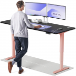 Arvutilaud reguleeritava k&otilde;rgusega Desktronic HomePro, 200 cm x 80 cm, 63 - 128 cm, must v./roosa v.