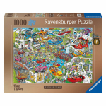 Pusle Ravensburger Rays Comic Future Time, 50 cm x 70 cm, 1000 tk, mitmev&auml;rviline