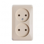 Pistikupesa 2-ne Schneider Electric Prima WDE001140, ilma maanduseta, beež v.