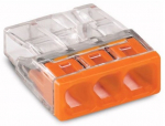Klemm Wago 2273-203, 3 x 0.5-2.5 mm&sup2;, 24 A, oranž v., 25 tk