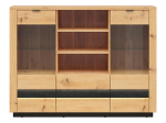 Kummut S467-KOM2W2S-DASN/CABL, pruun v./must v., 123.95 cm x 161 cm x 42 cm