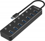 USB jaotur Sandberg USB 3.0 Hub 7 Ports USB male, 7 x USB female, 0.24 m, must