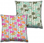 Dekoratiivne padi Mioli Decor Set, roheline/roosa/mitmev&auml;rviline, 43 cm x 43 cm, 2 tk