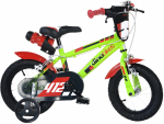 Laste jalgratas Dino Bikes 412 412US-03, punane/roheline, 9", 12"