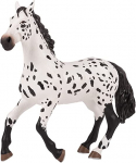 M&auml;ngukujuke Russell Black Appaloosa Horse 51539, 13 cm, valge v./must v.