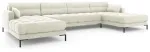 Diivan Micadoni Home Mamaia Velvet Panoramic, hele pruun v., 383 x 185 cm x 75 cm
