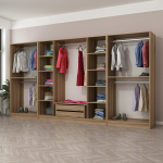 Riidekapp Kalune Design Kale 7544, pruun v., 52 cm x 360 cm x 190 cm