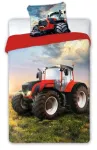 Laste voodipesukomplekt Faro Tractor POW-99, sinine v./must v./punane v., 140 x 200 cm