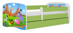 Lastevoodi Kocot Kids Babydreams Safari, roheline v., 80 x 180 cm, voodipesu kastiga, madratsiga