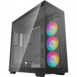 Arvuti korpus Deepcool CH780, l&auml;bipaistev v./must v.