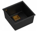 K&ouml;&ouml;givalamu Quadron David 40, graniit, 42 cm x 41 cm x 22.5 cm, must v./vask v.