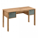 Kirjutuslaud sahtlitega Gala Meble Indygo B2S, tamm v./roheline v.