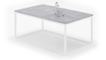 Kohvilaud ADRK Narisa, valge v./hall v., 60 cm x 100 cm x 43 cm