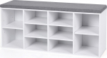 Pink jalatsiriiuliga Songmics, valge v./hall v., 104 cm x 30 cm x 48 cm