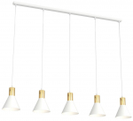 Valgusti rippuv Emibig Rosa 1389/5, E14, 5 x 10 W, valge v.