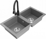 K&ouml;&ouml;givalamu koos kraaniga Mexen Mario, vaik/graniit, 82 cm x 43.6 cm x 16.1 cm, hall