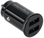 Auto laadija Kruger&Matz Dual, USB Type C/USB Type A, must