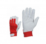 Kindad nahast Forte Tools, valge/punane, XL