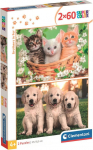 Pusle 2in1 Clementoni SuperColor Brothers In Fur 24820, 18.5 cm x 27 cm, 120 tk, mitmev&auml;rviline