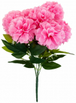 Kunstlilledest kimp, hortensia, roheline/roosa, 42 cm