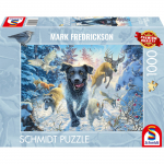 Pusle Schmidt Dog Love Black Labrador In The Snow 58558, 49.3 cm x 69.3 cm, 1000 tk, mitmev&auml;rviline