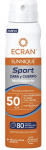P&auml;ikesekaitsesprei keha jaoks/tooted n&auml;ole Ecran Sunnique Sport SPF50, 75 ml