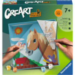 Maalimine numbrite j&auml;rgi Ravensburger CreArt Horses, pruun v./helesinine v., 20 x 20 cm