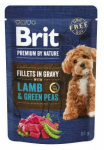 M&auml;rg koeratoit Brit Premium By Nature Fillets In Gravy, lambaliha/herned, 0.085 kg