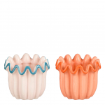 Lillepott Mica OLORA 1191979, keraamiline, &Oslash; 10.5 cm, oranž v./roosa v.