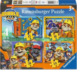 Pusle 4in1 Ravensburger Paw Patrol Rubble & Crew 12004188, 14 cm x 19 cm, 72 tk, mitmev&auml;rviline