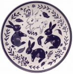 Taldrikute komplekt magustoidu Hermia Close, &Oslash; 19.3 cm, valge v./violetne v.