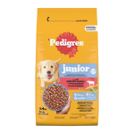 Kuiv koeratoit Pedigree Junior, veiseliha/k&ouml;&ouml;giviljad, 1.4 kg