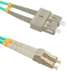 Juhe Qoltec Fiber Optic Multimode LC/UPC to SC/UPC 50/125 OM4 LC/UPC, SC/UPC, 3 m, roheline v.