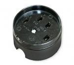 Pistikupesa Liregus R&Scaron;/PKL25-001, maandusega, IP20, must v.