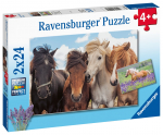 Pusle 2in1 Ravensburger Horses 2x24, 26 cm x 18 cm, 48 tk