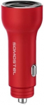 Auto laadija Somostel SMS-A89, 2 x USB, punane v., 30 W